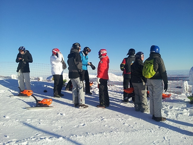 initiation au yooner à Super Besse dans le Massif du Sancy