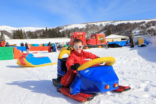 Enclos de Tibou espace enfants Super Besse hiver