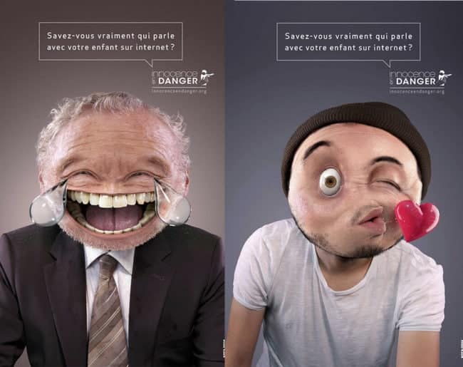 savez-vous qui parle à votre enfant sur internet ? campagne emoticone Innocence Danger