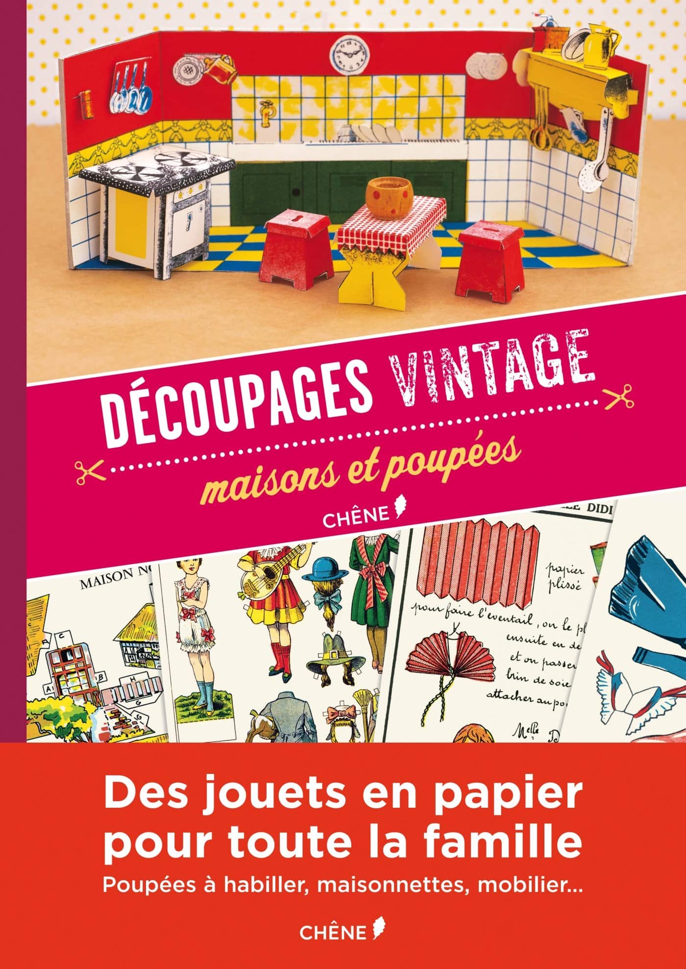 découpages vintages jouets en papier