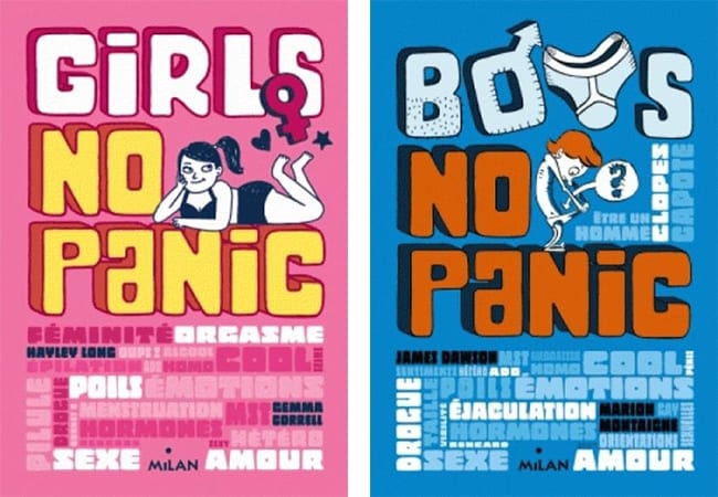Girls Nn Panic et Boys No Panic, livres pour répondre aux questions des préados autour de la puberté