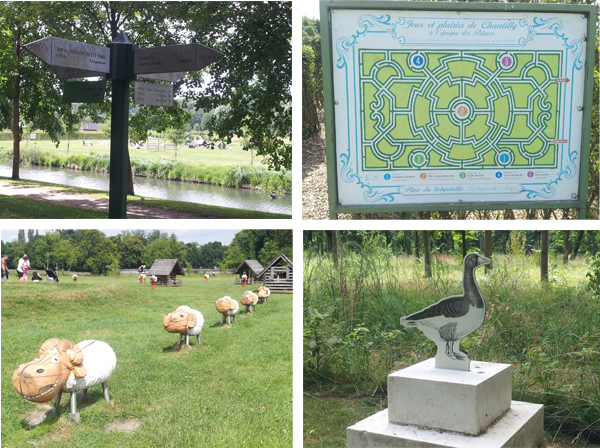 Jeux pour enfants dans le parc du château de Chantilly