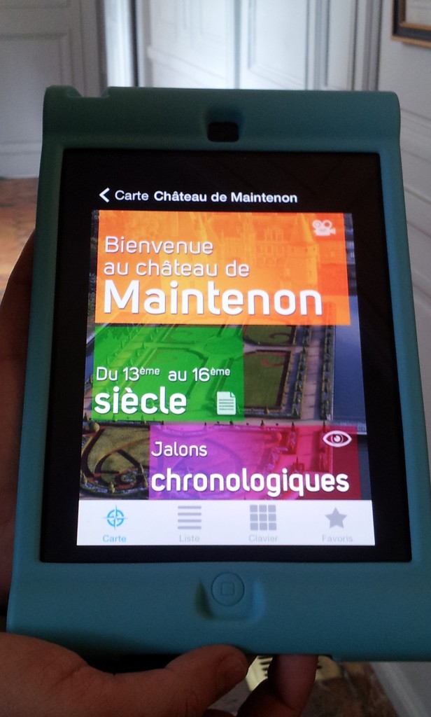 tablettes pour visiter le château de Maintenon