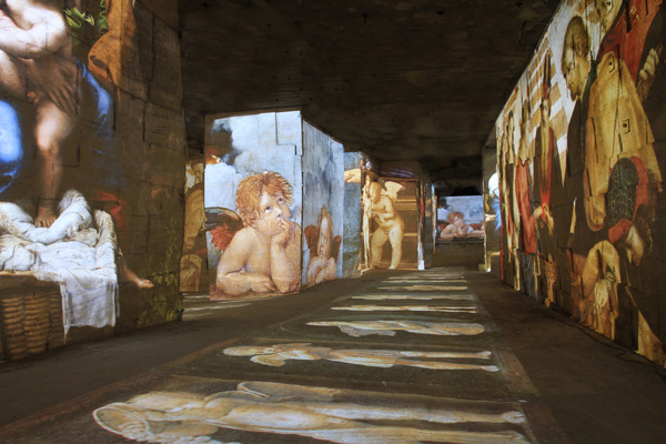 Spectacle des Carrieres de Lumieres 2015 Michel-Ange_Leonard de Vinci_ Raphael_Les Geants de la Renaissance_copyright G_Iannuzzi_M_ Siccardi_G_Napoleoni_Culturespaces_3