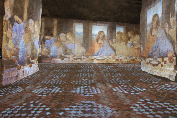 Spectacle des Carrieres de Lumieres 2015 Michel-Ange_Leonard de Vinci_ Raphael_Les Geants de la Renaissance_copyright G_Iannuzzi_M_ Siccardi_G_Napoleoni_Culturespaces_8