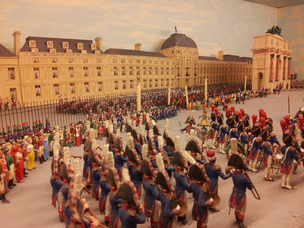 vitrine parade aux Tuileries musee de la figurine de Compiegnel