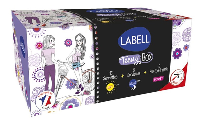 labell teeny serviettes hygiéniques pour adolescentes