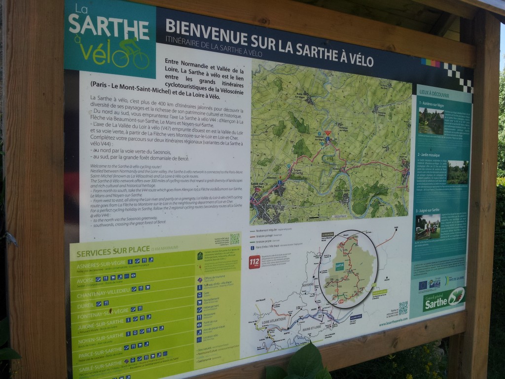 carte de la Sarthe à vélo