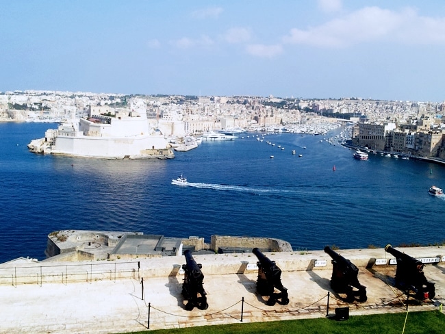 panorama sur le port de La Valette à Malte