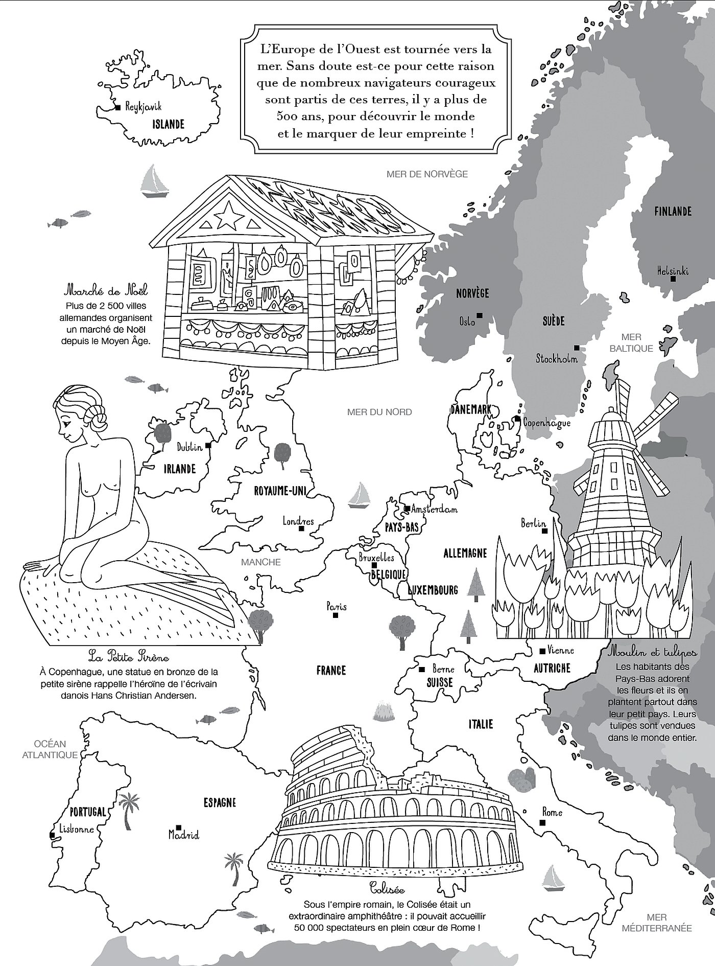 Cahier De Coloriages Enfants Atlas Du Monde à Colorier