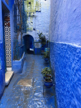 Rue de Chafchaouen, Maroc, la ville bleue