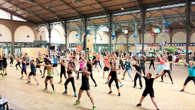 Second Square Summertime, Carreau du Temple, séance gym collective