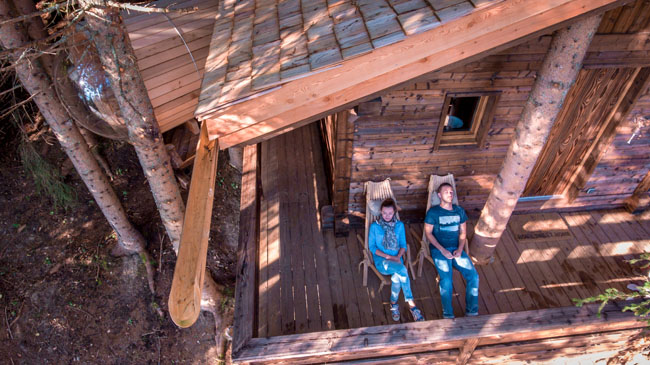 Cabane dans les arbres avec terrasse Val d'Arly