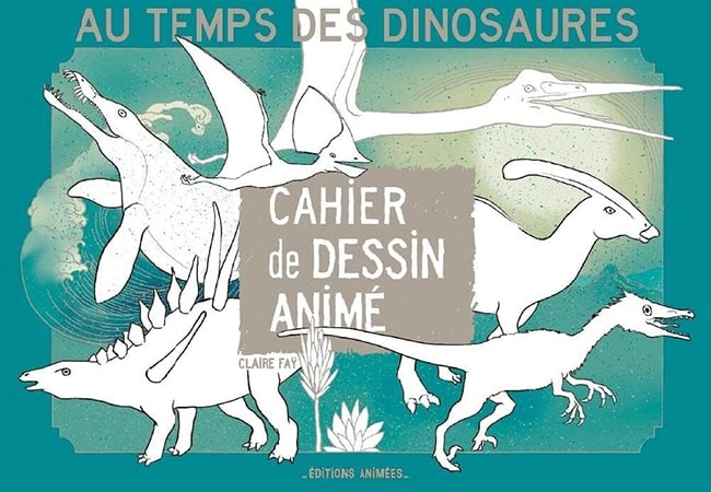 cahier de dessin animé au temps des dinosaures