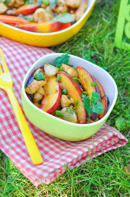 Sauté de poulet aux nectarines