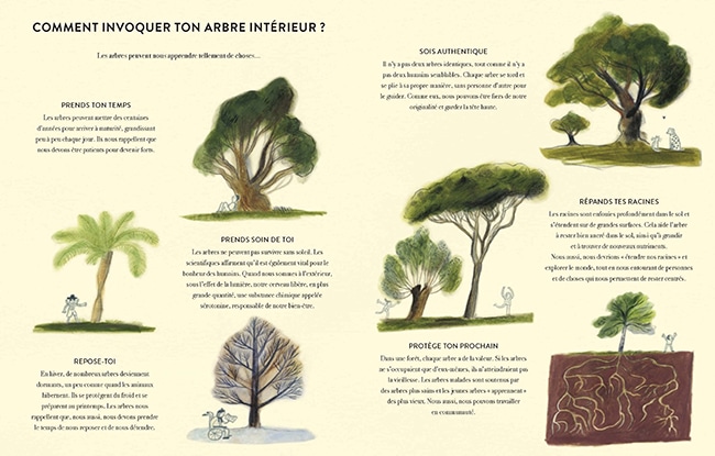 album illustré sur les arbres