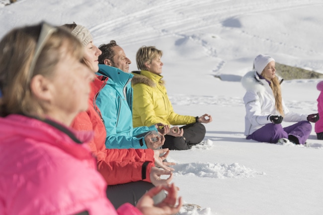 Val Thorens Yoga sur les pistes