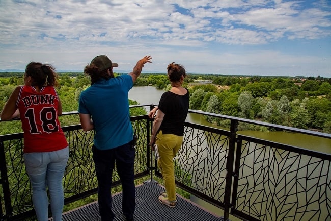 Le parc des oiseaux, vue du haut de la tour panoramique