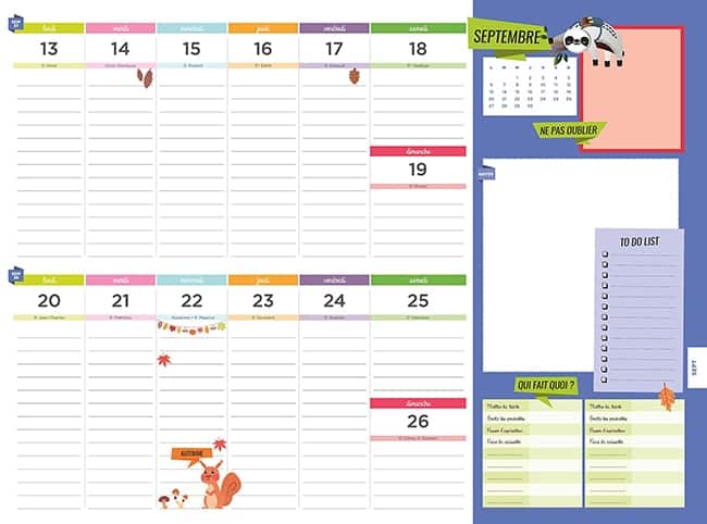 Calendrier familial : pour une organisation simple et efficace ! (édition  2023/2024)