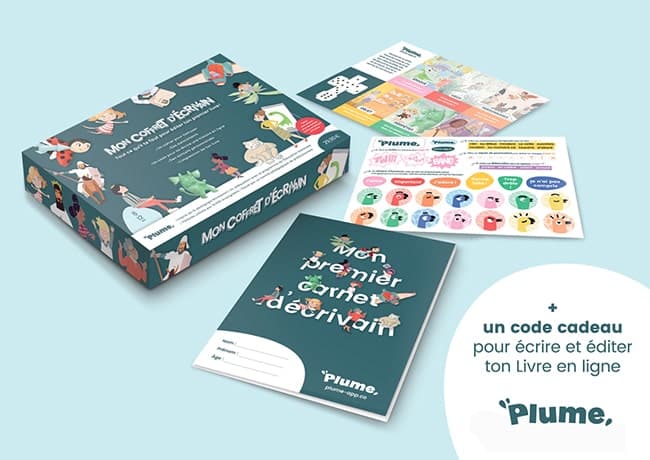 Plume lance un coffret d'écrivain pour les 8-12 ans