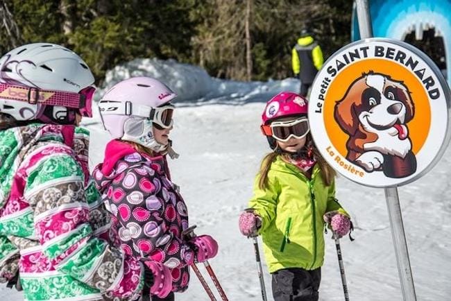 cours de ski enfants à la Rosière