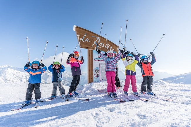 vacances à la montagne en hiver en famille à la Rosière