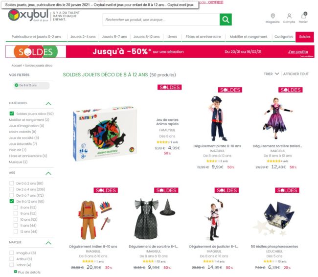 soldes d'hiver Oxybul Eveil et Jeux