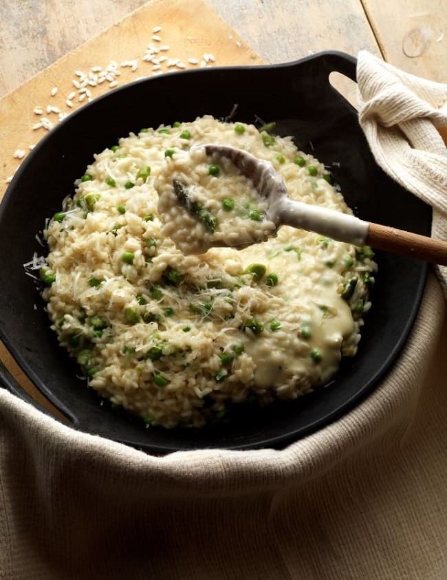 Risotto aux asperges et petits pois