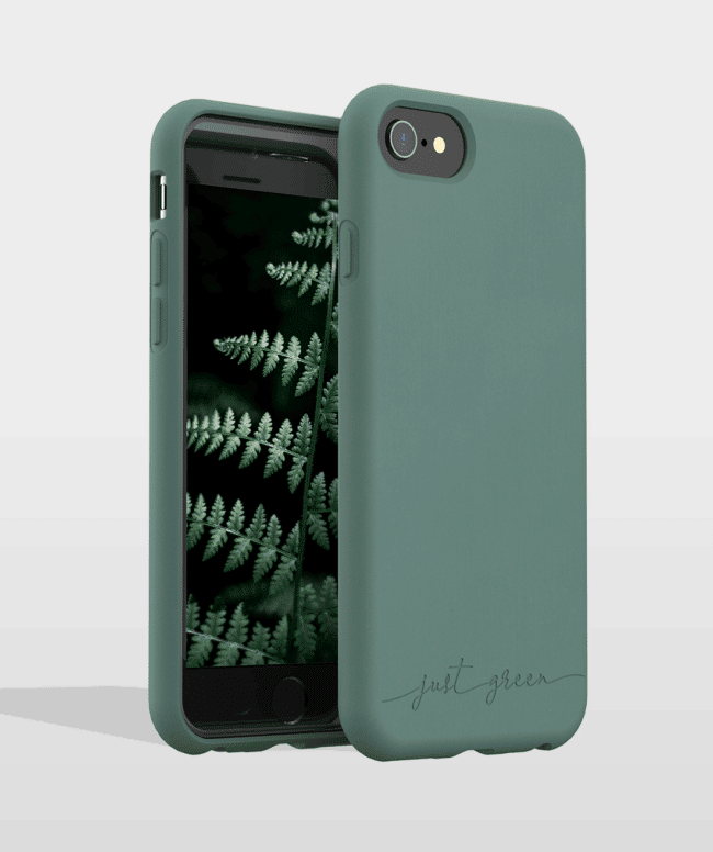 coque iPhone biodégradable verte