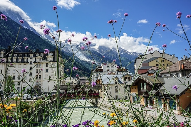 chamonix, l'Arve, le glacier des Bossons