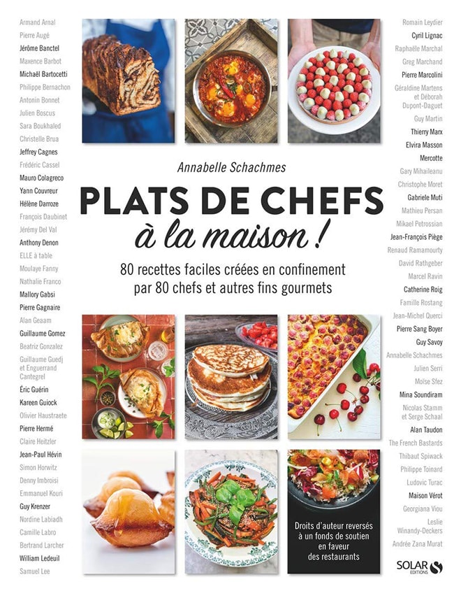 livre de cuisine Plats de chefs a la maison chez Solar