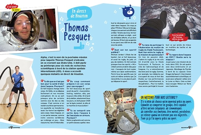 Thomas Pesquet dans Sporteen