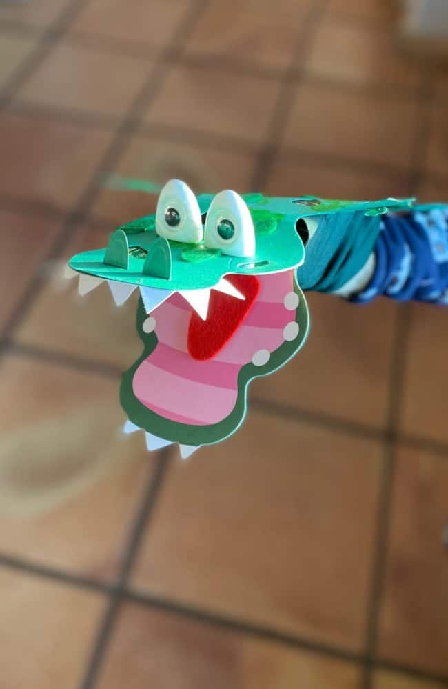 construire un crocodile en papier toucanbox