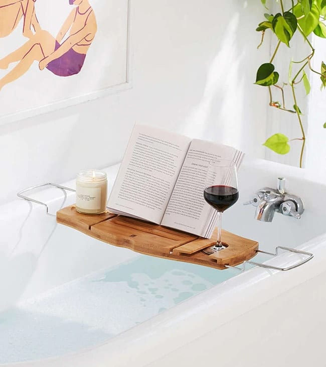 plateau pour baignoire bambou