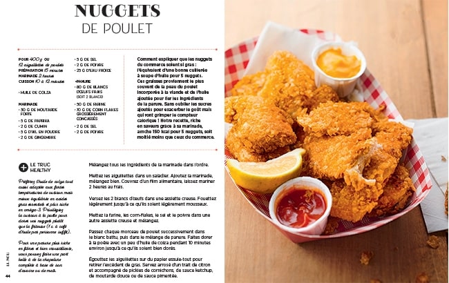 Recette de nuggets de poulet extraite du livre Good Junkfood chez Flammarion