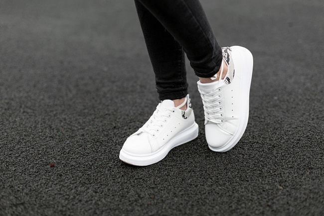 sneakers cuir femme blanches