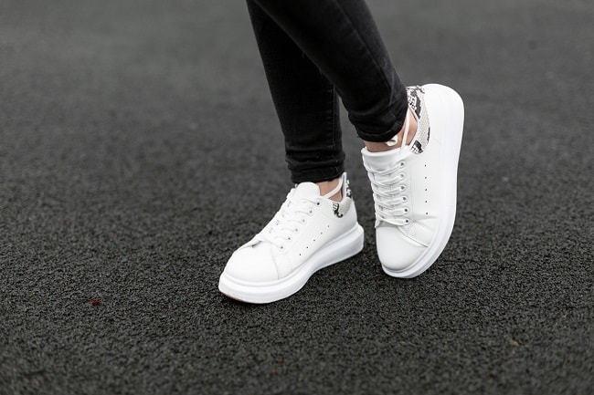 sneakers cuir femme blanches