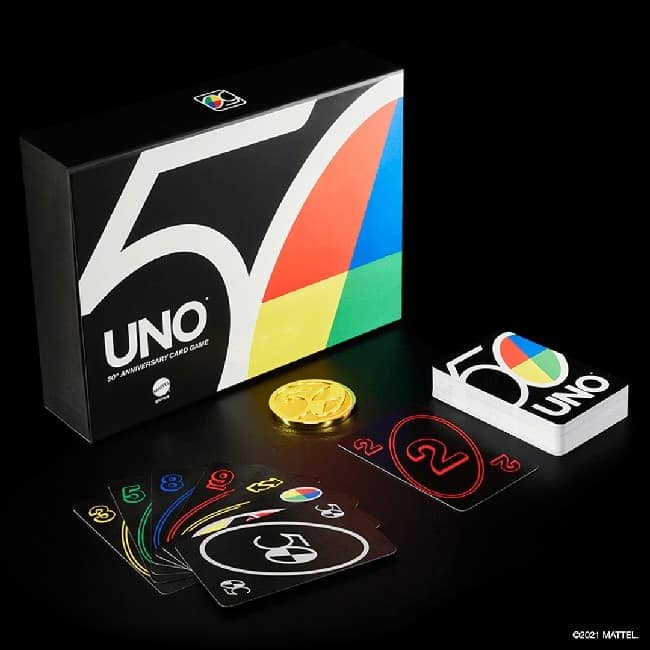 UNO coffret premium 50 ans jeux de société traditionnels