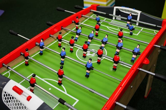 Ensemble de baby-foot sur table, jeu de football en bois jeu familial pour  enfants jouet éducatif