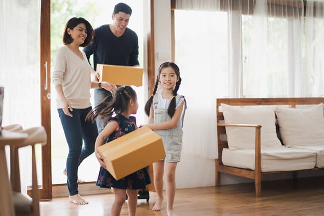 Déménagement famille