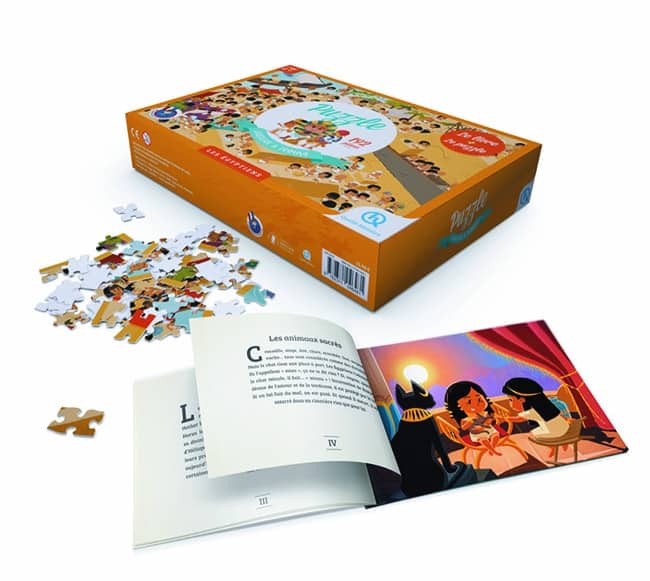 Djeco- Joli puzzle éducatif pour enfant racontant des histoires drôles