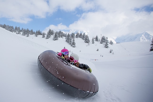 les houches en famille hiver