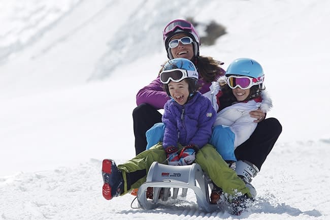 Vaujany hiver famille