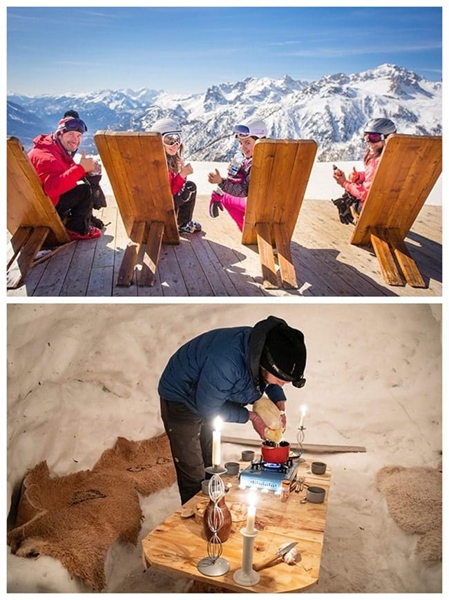 fondue dans igloo serre chevalier