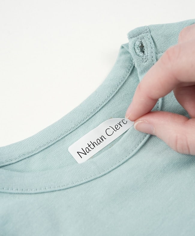 étiquettes vêtements thermocollantes