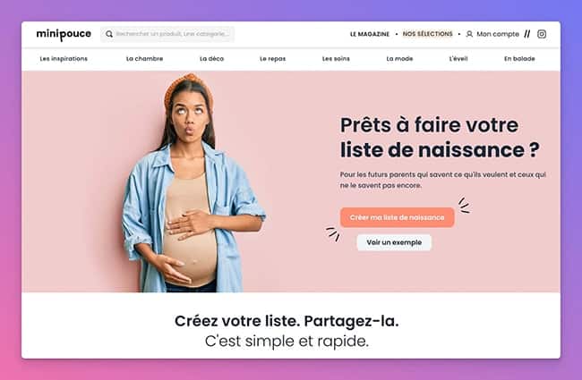 minipouce liste de naissance en ligne