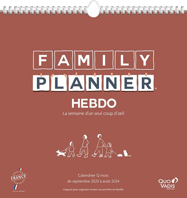 planning hebdomadaire familial 2023 2024