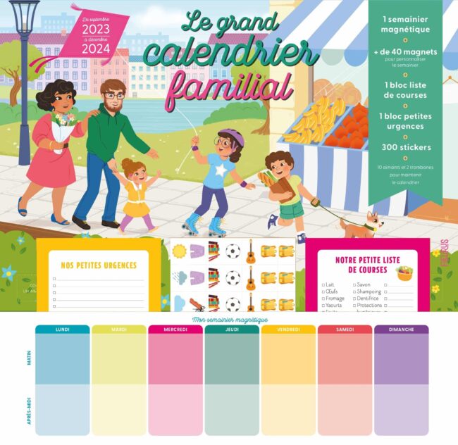 Calendrier Familial 2023 2024 - Esthétique Organisateur Aimanté pour la  Famille avec Notes – Planning Mensuel pour Frigo et[S3] - Cdiscount  Beaux-Arts et Loisirs créatifs