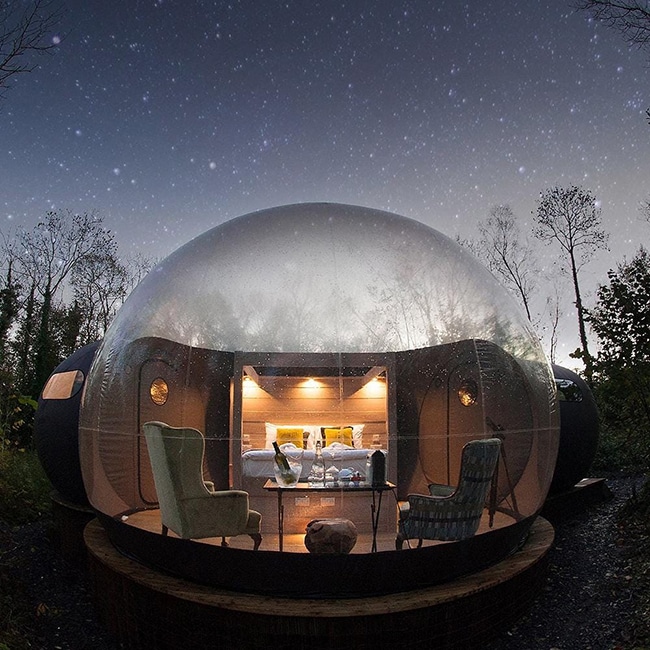 Séjour en camping en bubble room