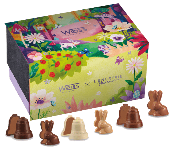 ballotin de chocolats de pâques maison weiss